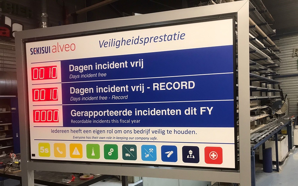 Digitale displays t.b.v. veiligheid